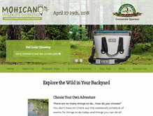 Tablet Screenshot of mohicanwildlifeweekend.com